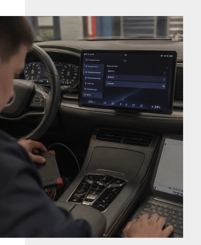 Русификация автомобиля BYD HAN для эксплуатации в Сочи